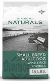 Dimond Naturals cordero y arroz para perros adultos de raza pequeña. Bolsa de 8.16 kg