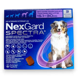 🐶 NexGard Spectra – Tableta Masticable Antipulgas, Garrapatas y Desparasitante para Perro. Varias presentaciones, 1 mes de protección.
