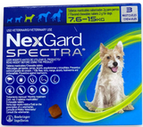 🐶 NexGard Spectra – Tableta Masticable Antipulgas, Garrapatas y Desparasitante para Perro. Varias presentaciones, 1 mes de protección.