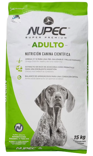 🐶 Nupec Adulto – Alimento Premium 15 kg para Perros Adultos