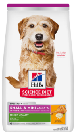 Hill's Science Diet Senior Vitality 7+ Small & Mini – Perros senior Raza Pequeña - bolsa 5.6 kg