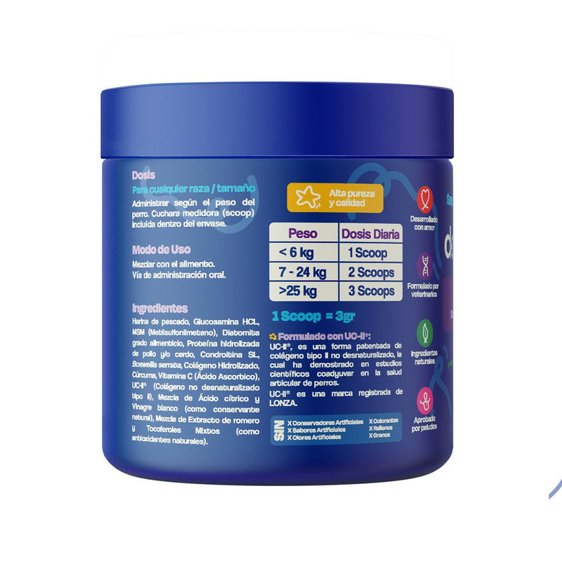 🐶 Dogelthy Mobility – Suplemento para Articulaciones con Glucosamina, Condroitina y Colágeno UC-II