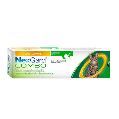 🐱 NexGard Combo – Pipeta Antiparasitaria Interna y Externa para Gatos 2.5–7.5 kg