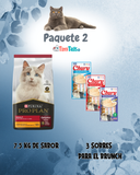 Paquete ProPlan Gato (7.5 kg) y Sobres de Churus