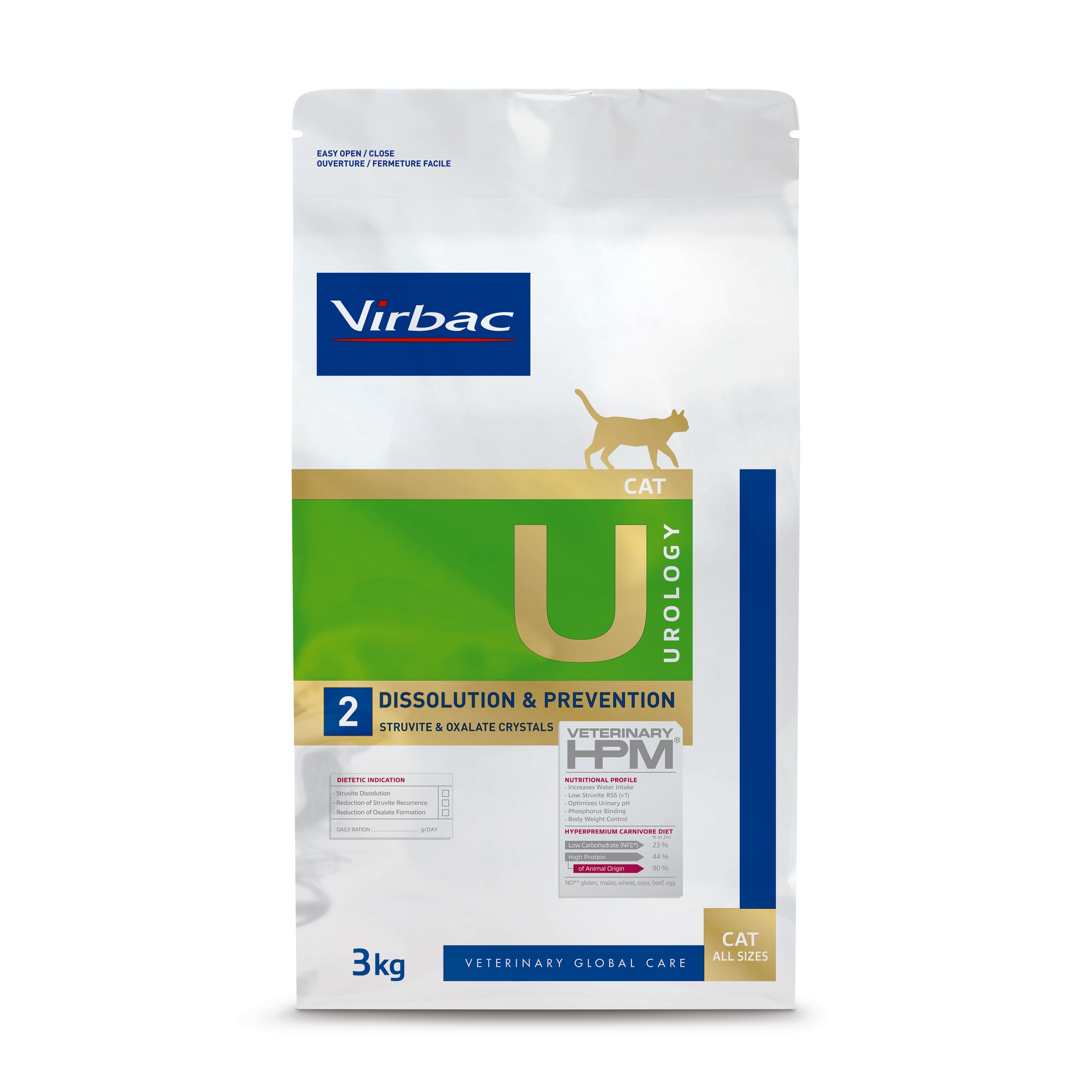 🐱Virbac Veterinary HPM Cat Urology Dissolution & Prevention – Soporte Urinario bolsa 3 kg