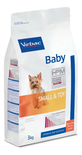 Virbac HPM Baby Small & Toy – Alimento para Cachorros de Raza Pequeña. Bolsa 3kg