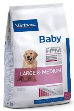 Virbac Alimento HPM Baby Large & Medium, para cachorro. Bolsa 12 kg