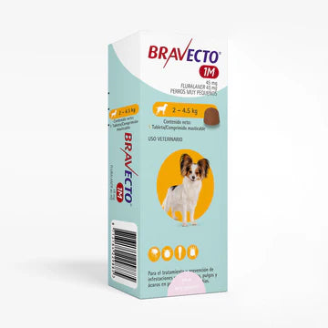 🐶 Bravecto Chew  1M – Tableta Antipulgas, Garrapatas y ácaros para Perros