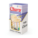 Inaba Churu Atún con Almeja – Premios Cremosos para Gatos. Caja con 6 sobres de 4 tubos cada una.