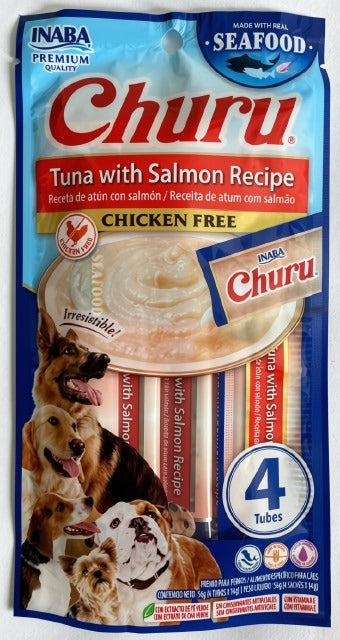 Inaba Churu Dog. Premio cremoso para perros. Paquete con 4 tubos.