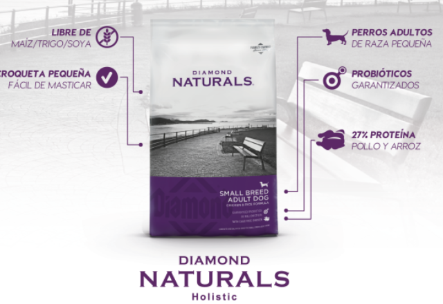 Diamond Naturals Pollo & Arroz para razas pequeñas, bolsa 8.16 kg