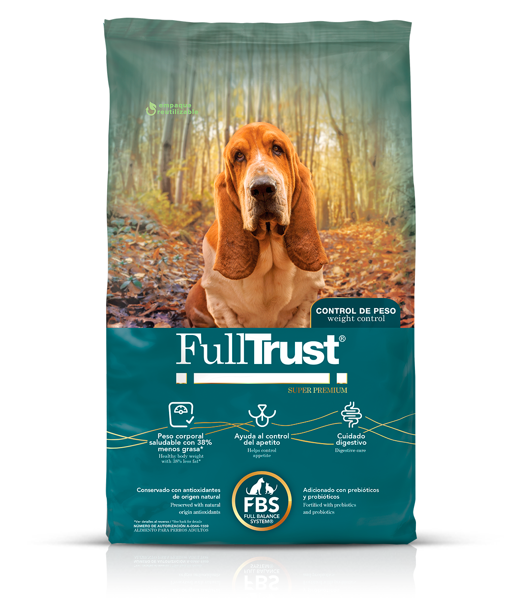 FullTrust Adulto Peso Ideal – Alimento Super Premium para Perro con Control de Peso. Bolsa 8 kg