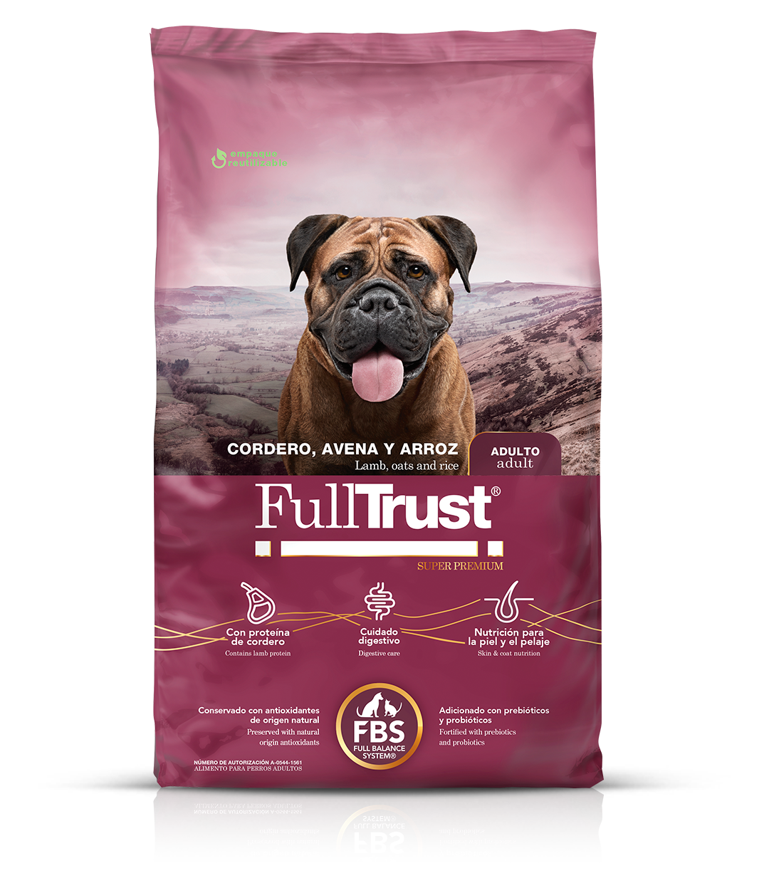 FullTrust Adulto Cordero, Avena y Arroz – Alimento Super Premium para Perro. Bolsa de 2 y 8 kg