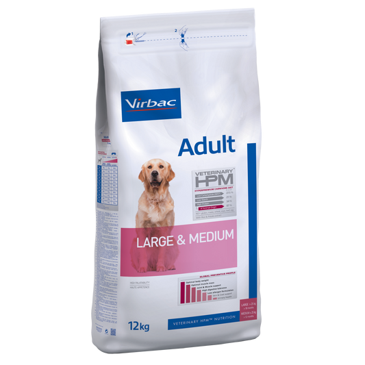 Virbac Alimento HPM para perro Adulto. Raza Mediana y Grande. Presentaciones de 3, 12 y 16 kg.