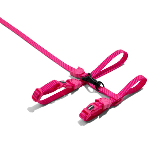 Arnés y Correa Set para gato - Pink Led by Zee.Cat
