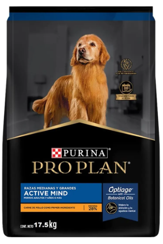 🐶 Pro Plan Active Mind – Alimento para Perros Adultos - 17.5 kg