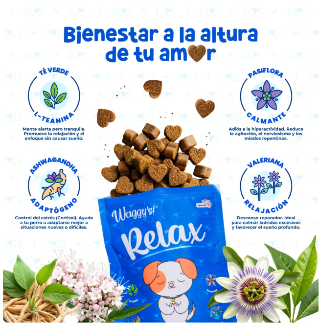 Waggy´s Relax - Relajante Natural para Ansiedad y Estrés