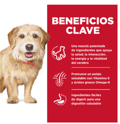 Hill's Science Diet Senior Vitality 7+ Small & Mini – Perros senior Raza Pequeña - bolsa 5.6 kg