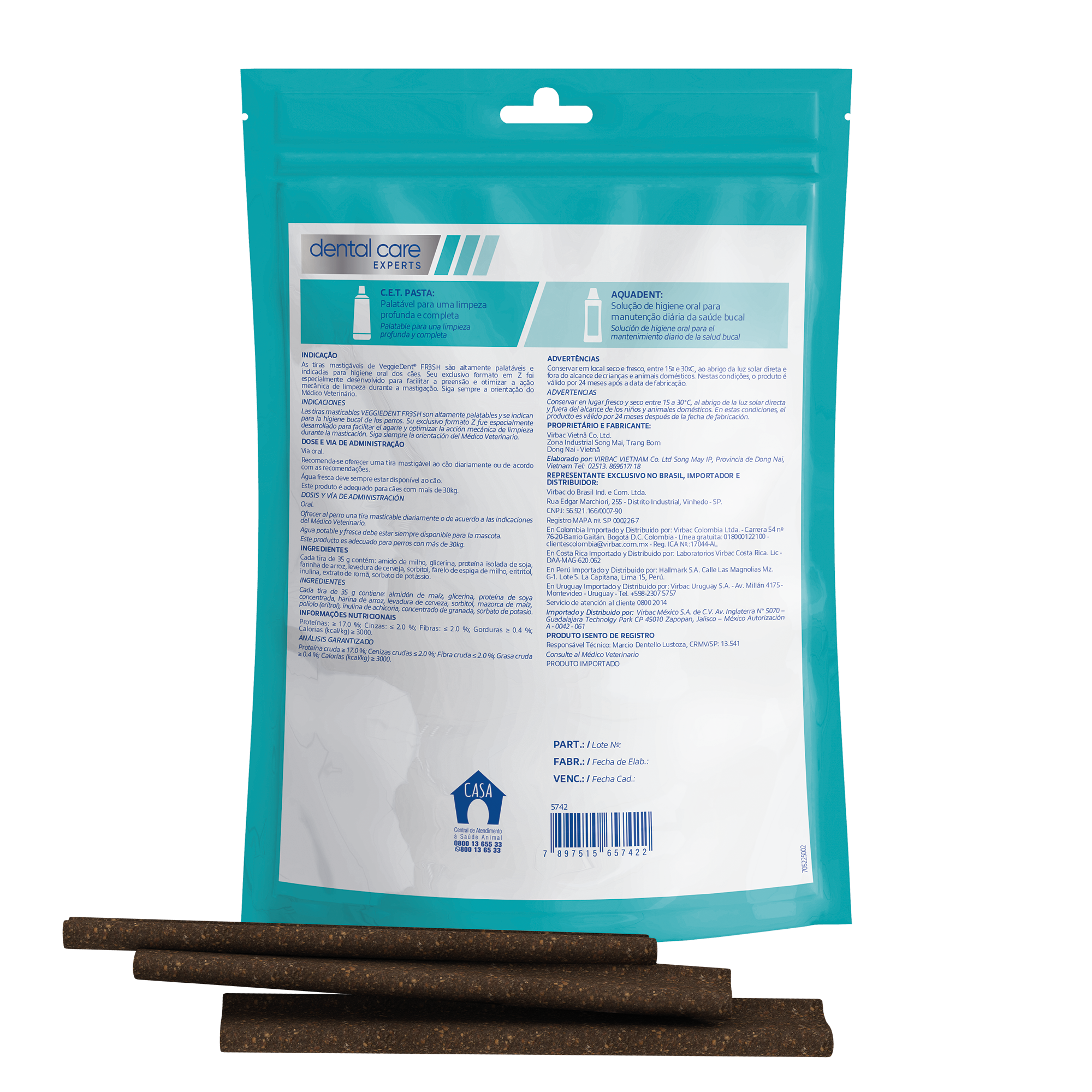 🦷 Veggiedent Fresh Large – Tiras Masticables para Higiene Dental para Perros Grandes