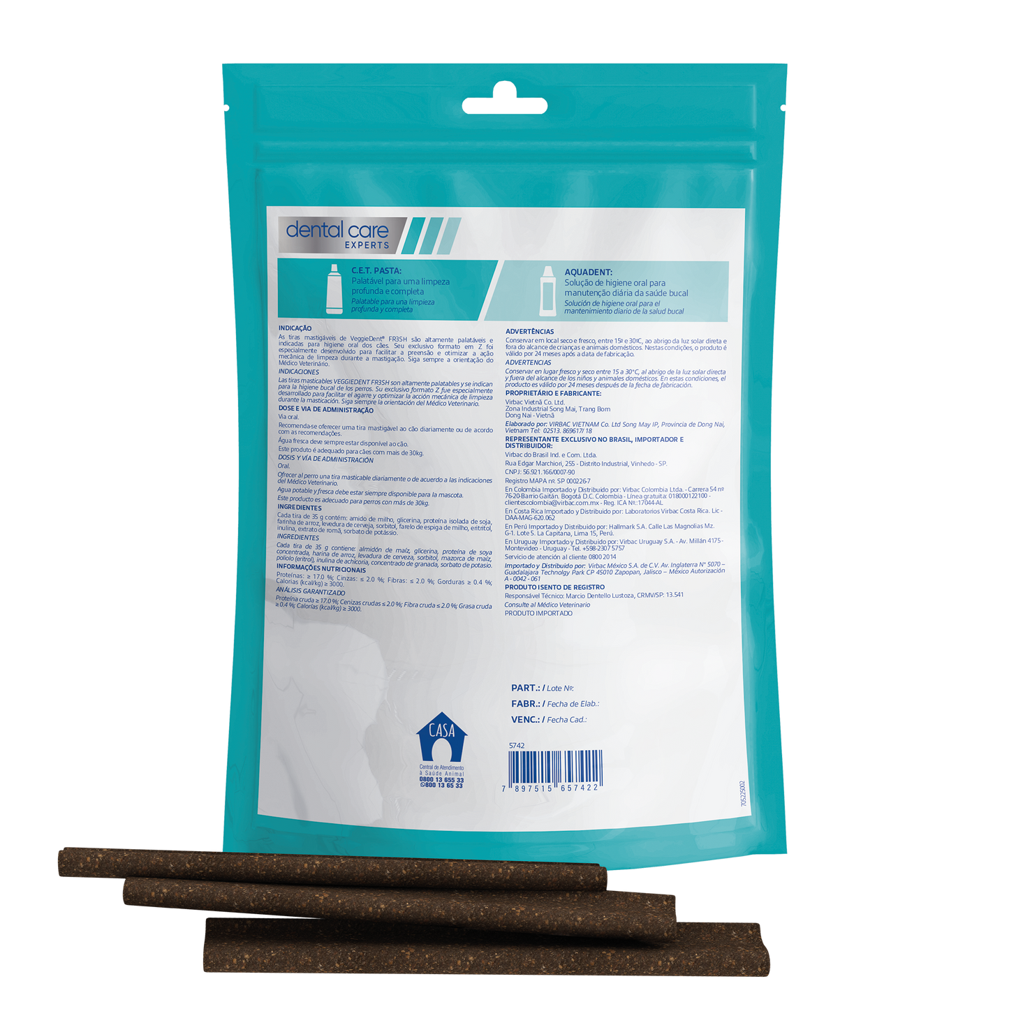 🦷 Veggiedent Fresh Large – Tiras Masticables para Higiene Dental para Perros Grandes