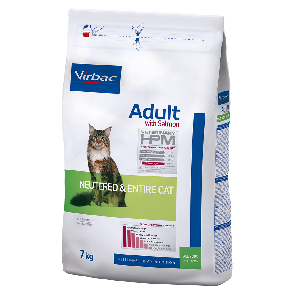 🐱 Virbac HPM Gato Adulto Salmón – Esterilizados y Enteros