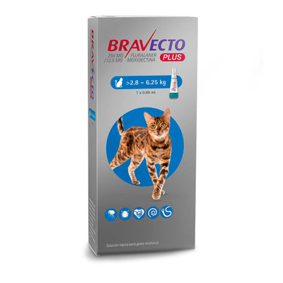 🐱 Bravecto Plus – Pipeta Desparasitante Interna y Externa para Gatos