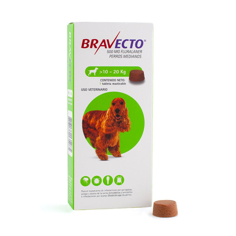🐶 Bravecto Chew – Tableta Antipulgas y Garrapatas para Perros