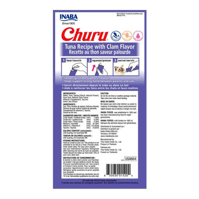 🐱 Inaba Churu Atún con Almeja – Premios Cremosos para Gatos con Sabor Irresistible