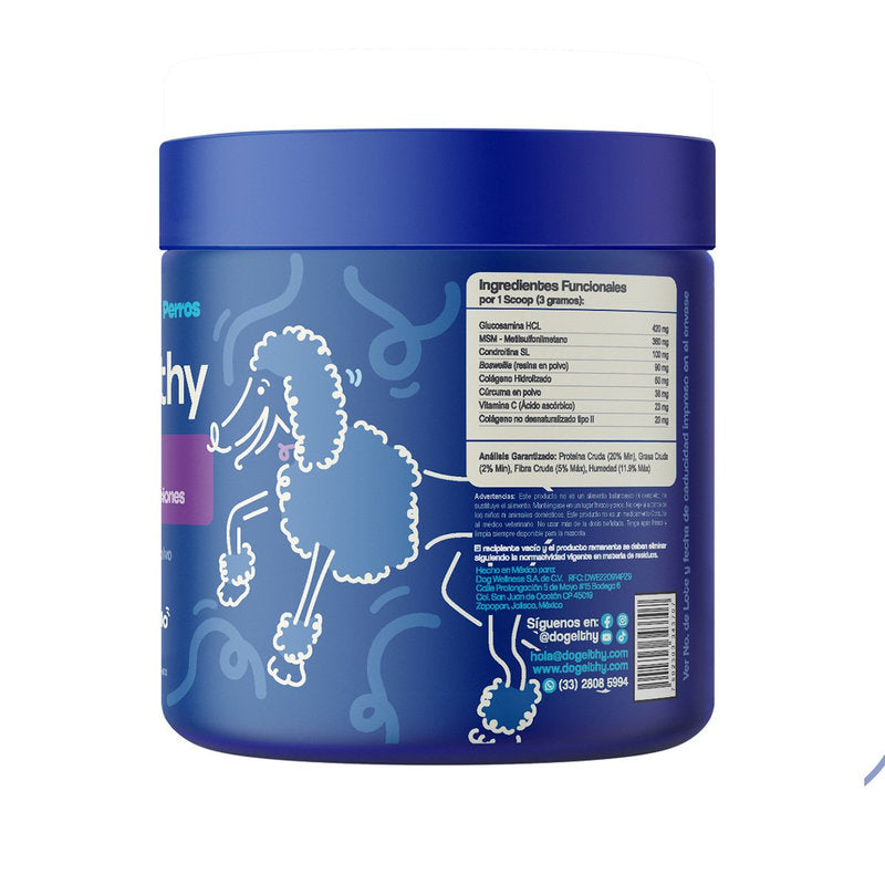 🐶 Dogelthy Mobility – Suplemento para Articulaciones con Glucosamina, Condroitina y Colágeno UC-II