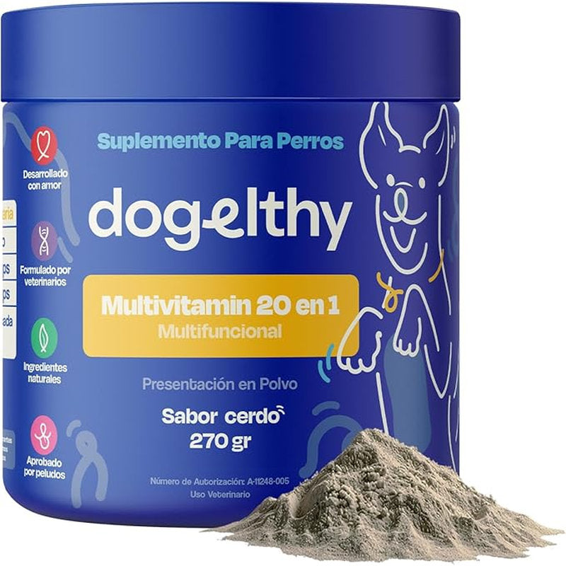 🐶 Dogelthy Multivitamínico 20 en 1 – Salud Completa para Perros