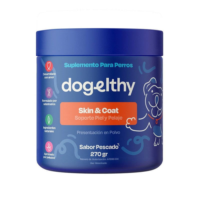 🐶 Dogelthy Skin & Coat – Suplemento para Piel Sana y Pelaje Brillante en Perros