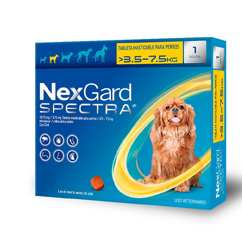 🐶 NexGard Spectra – Tableta Masticable Antipulgas y Desparasitante para Perros