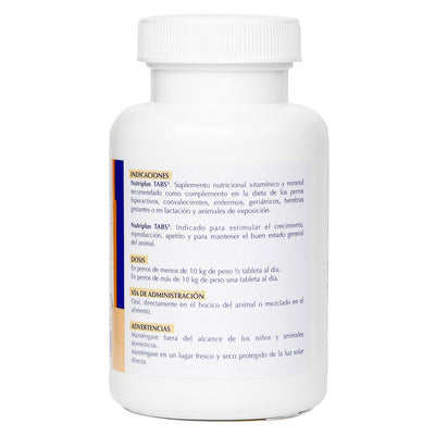 🐾 Virbac Nutriplus Tabs – Multivitamínico en Tabletas para Perros y Gatos