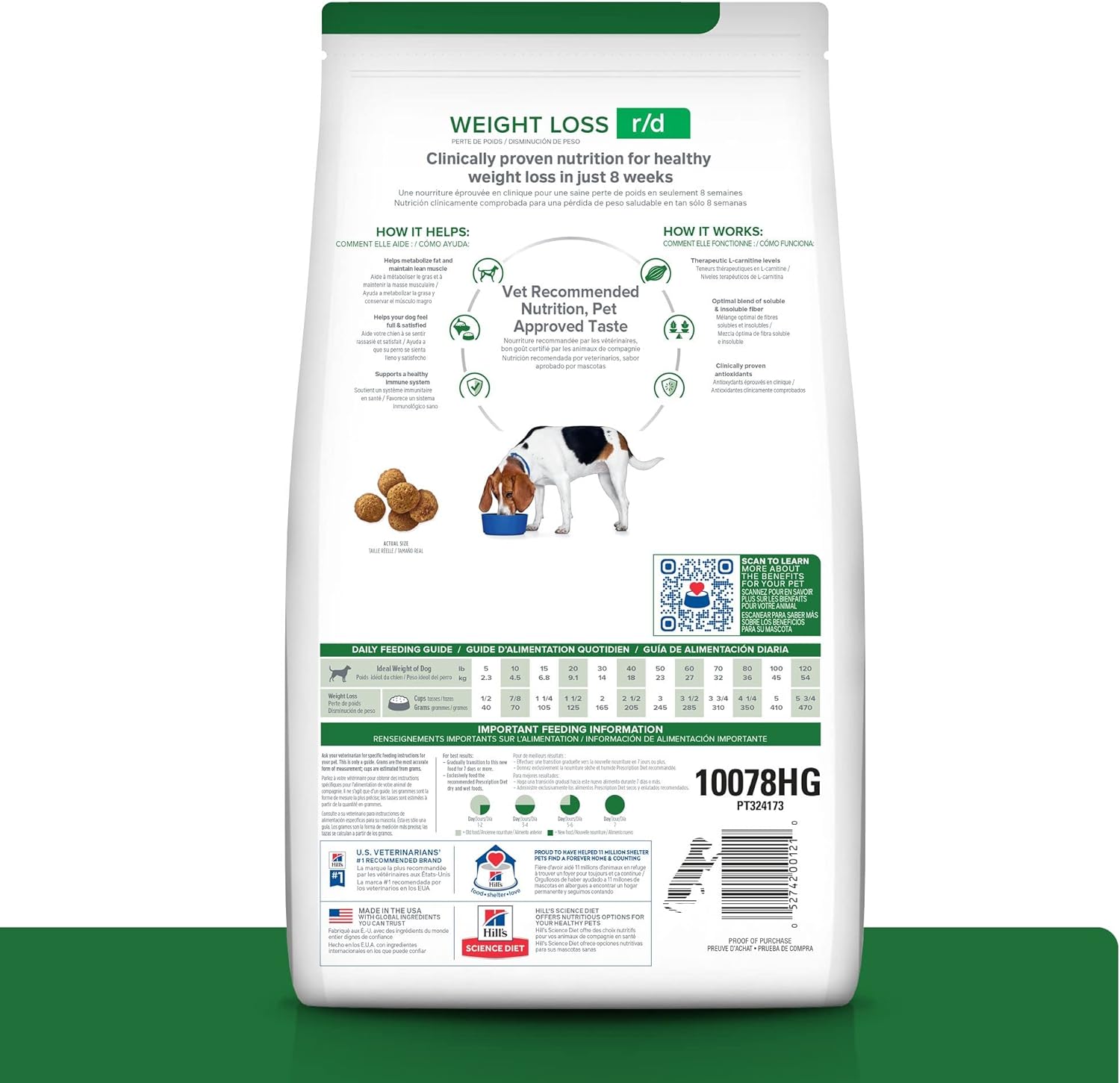 ⚖️ Hill's Canine r/d – Control de Peso para Perros