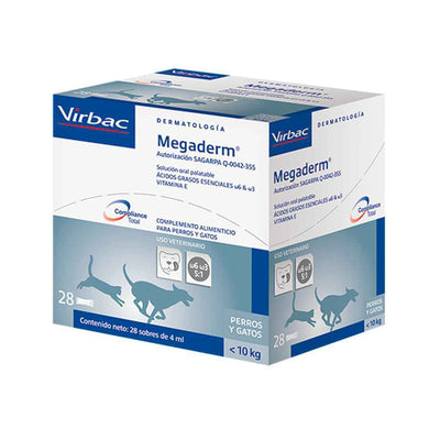🐾 Virbac Megaderm – Suplemento de Omega 3 y 6 para Piel y Pelaje